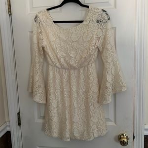 off white cream lace dress
